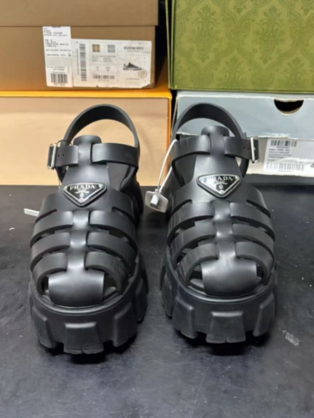 Prada Lug Sole Sandals